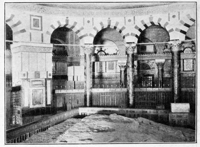 Interior de la Mezquita de Omar, de Jerusalén por Charles Diehl de French Photographer